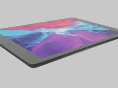 Ipad 8th generation three colors Low-poly 3D model