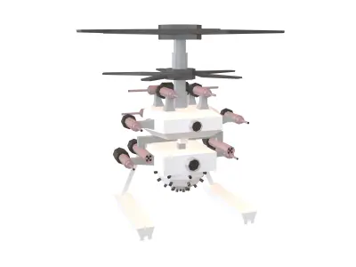 Cartoon Wepon Drone V2 001 Low-poly 3D model