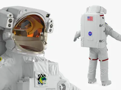  Advanced EVA Space Suit with Detailed Interior 