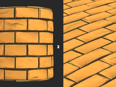 Stylized Brick Tileable Textures Texture