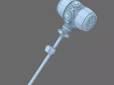 Cyber Samurai Power Warhammer RIGHT 3D print model