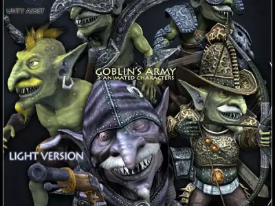 Goblins Army Light Version Low-poly 3D model