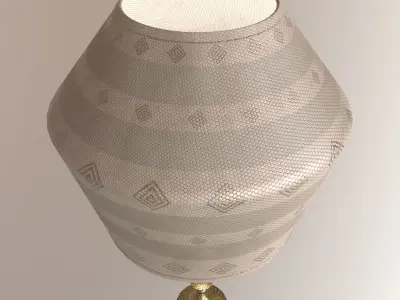 Brass and Linen Lamp Low-poly 3D model