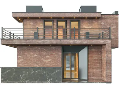 Modern Brick Villa VOL03 3D model