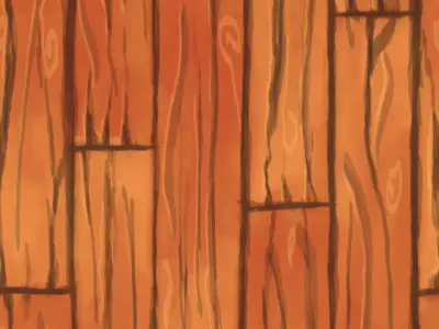 Hand Painted Wooden Floor  3D model