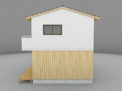 House model for background 19 Low-poly 3D model