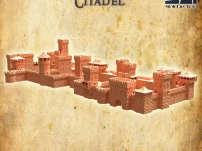 Modular Citadel Tabletop Terrain 28 MM 3D print model