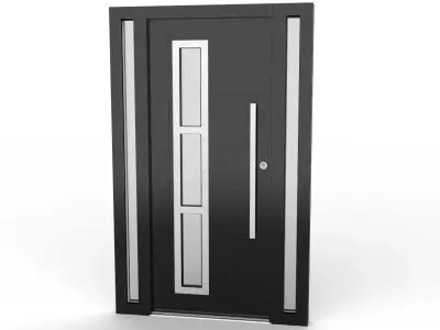 Outside door Low-poly 3D model