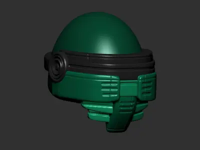 helmet high poly sculpt 3d printable  3D model 97