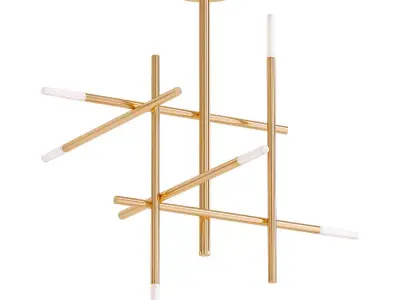 AX507 pendant light in gold 3D model