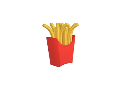 French Fries v2 004 Low-poly 3D model