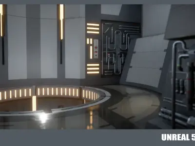 Naboo Theed Core Low-poly 3D model