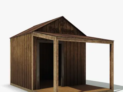 Dog House Low-poly 3D model