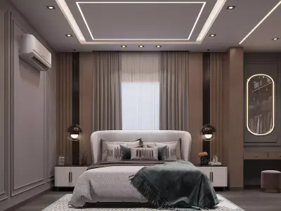 Bedroom 3D model 16