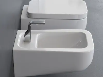 Ceramica Flaminia Como Wall-Hung WC Low-poly 3D model