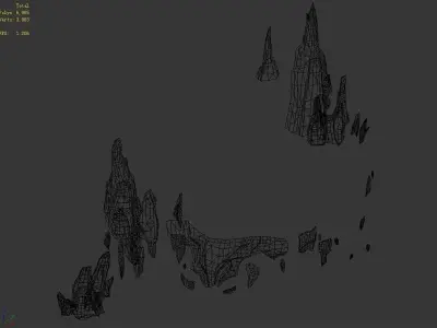 Demon Palace - mountain gravel 08 3D model