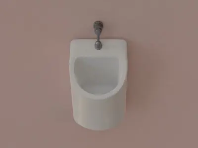 Urinal on wall Free 3D model