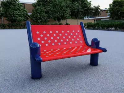 Park Bench Street Furniture 3D model