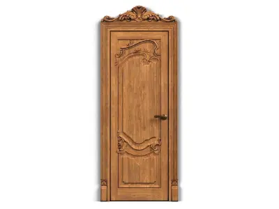 Door0007 door with ornate carvings 3D model
