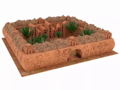 Old Arab City Low-poly 3D model