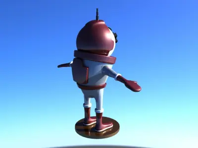 Cartoon Robot 3D model get