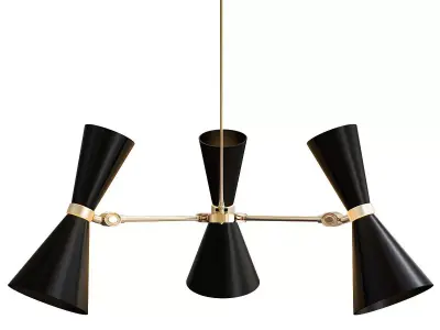 Cairo Five Arm Contemporary Chandelier 3D model