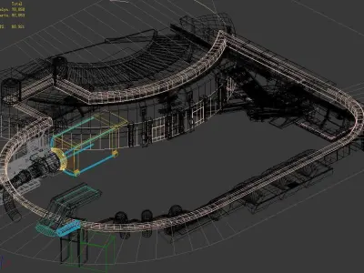 Sci Fi Building- Aerial port 3D model