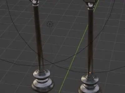 Street light Low-poly 3D model 29