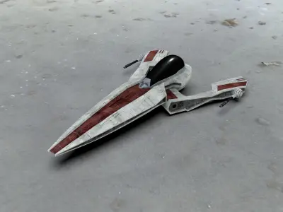 Star Wars Aurek class A-Wing starfighter 3D print model