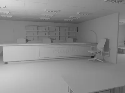 Reception Interior No Material 3D model