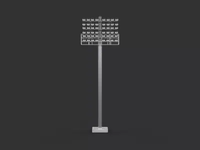 Rounded Stadium light 3D model
