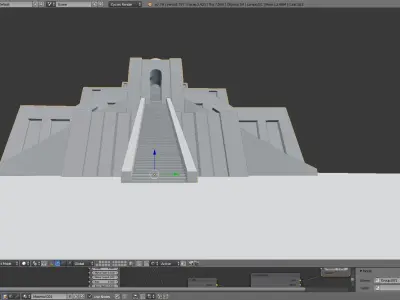 ziggurat ancient egyptian structure Low-poly 3D model