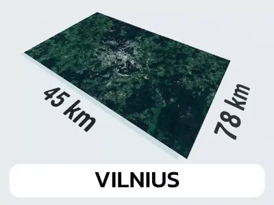 Vilnius Lithuania City Landscape 3D Model 3D model