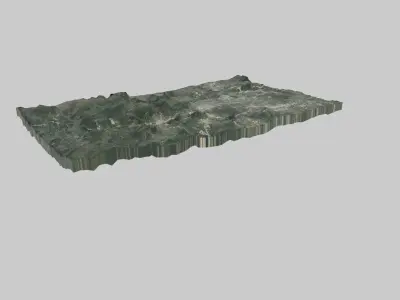 Tulsa City Low-poly 3D model