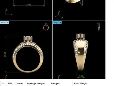 Women Ring 3D print model 115