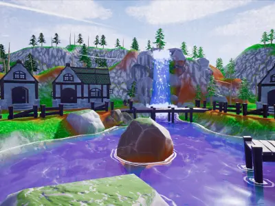 Stylized Modular Medieval Pack Low-poly 3D model