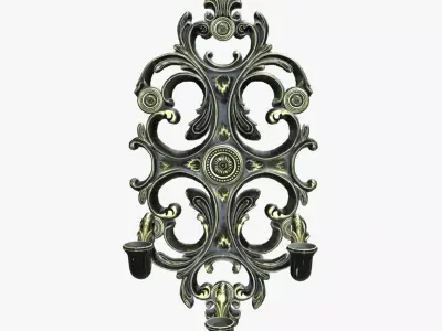 Medieval Torch V16 Low-poly 3D model