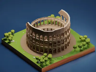 Colosseum Low-poly 3D model