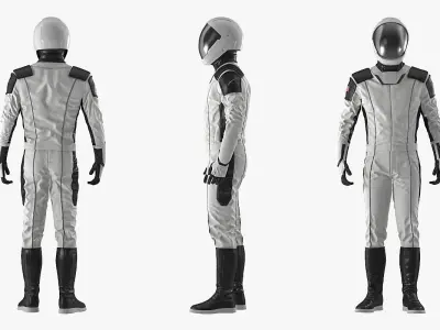 Futuristic Space Suit Standing Pose 3D model
