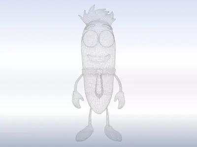 3D Cartoon character t stylized Pencil 3D model