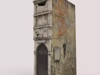  Old Long Mausoleum  Low-poly 3D model