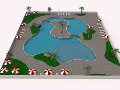 Camp swimming pool 3D model