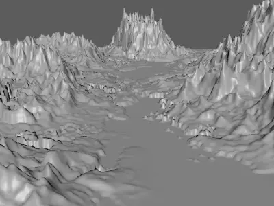 Mountains Terrains 3D model