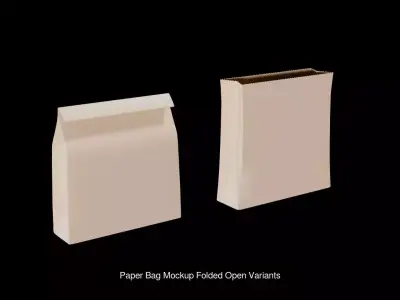 Open Cardboard Boxes and shopping bag Model Set 3D Model Pack