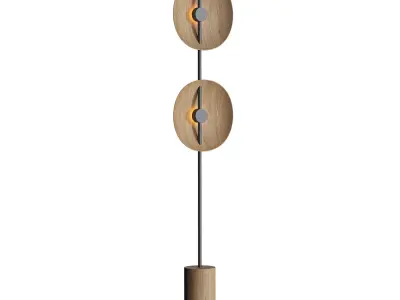 Double Moon Floor Lamp by Radilum 3D model
