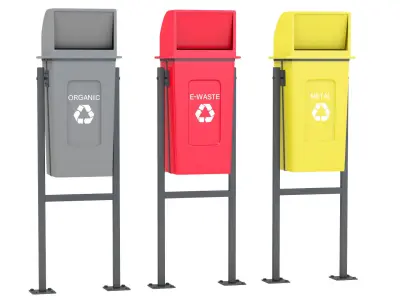 Trash Can Outdoor 04 3D model