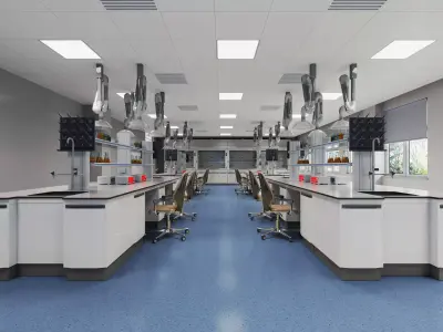 Modern Laboratory Low-poly 3D model