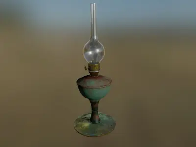 Oil Lamp Low-poly 3D model