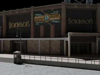 Large building Free low-poly 3D model