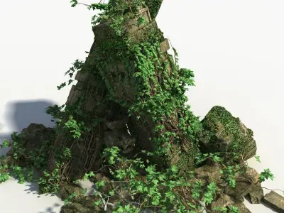 Ruin Stone Column 3D model